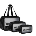 Estuche Neceser Washbag 3 Piezas Negro