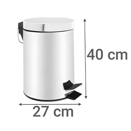 Set x2 papeleras acero inoxidable 3Lts y 12Lts Gris