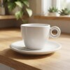 Taza Xpresso 90 c/plato blanco HR970128-90 Taza Xpresso 90 c/plato blanco HR970128-90