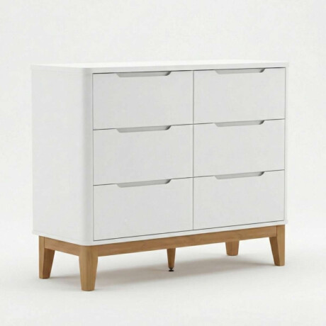 Comoda 6 Cajones Infantil Boom Blanco