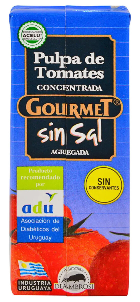 PULPA DE TOMATE GOURMET 1030G SIN SAL 