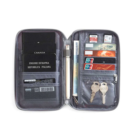 Porta Pasaje y Documentos Heracles Negro