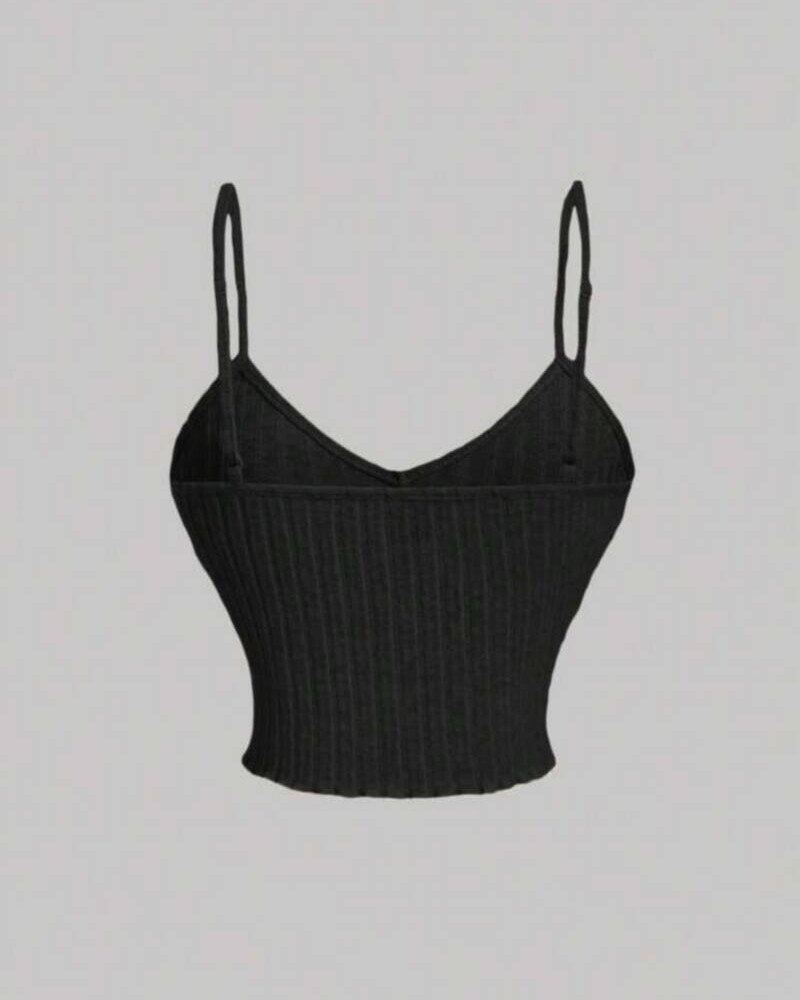 TOP ESCOTE EN V NEGRO Negro