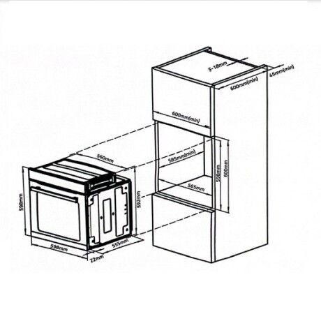 Horno de empotrar 75 lts negro Indurama INHEI75 Horno de empotrar 75 lts negro Indurama INHEI75