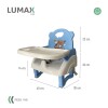 Silla de comer plegable portátil para bebés Celeste