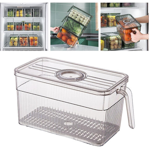 Recipiente organizador de alimentos c/agarre y tapa Recipiente Organizador De Alimentos C/agarre y tapa