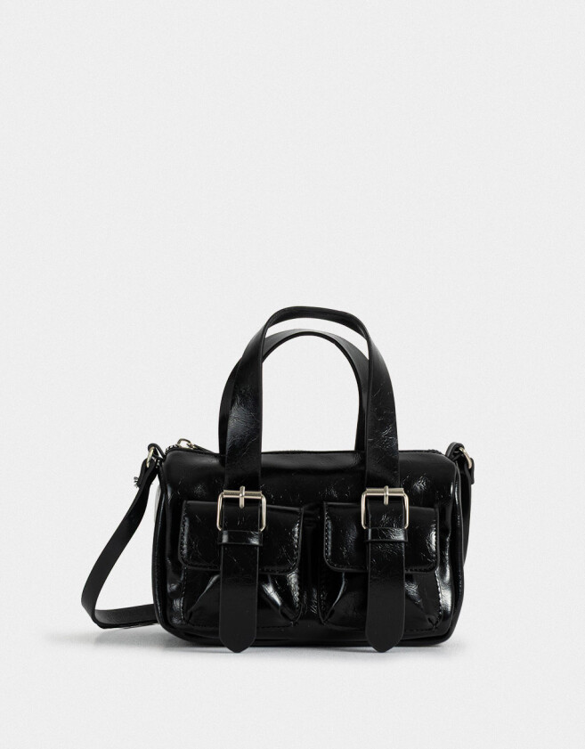 Bowling Noche Carteras Bowling Con Hebillas - Negro