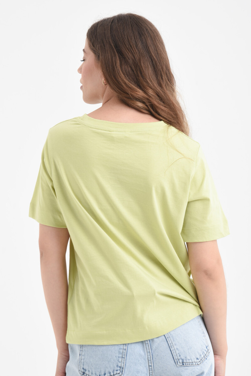 Camiseta manga corta algodón orgánico Pistacho