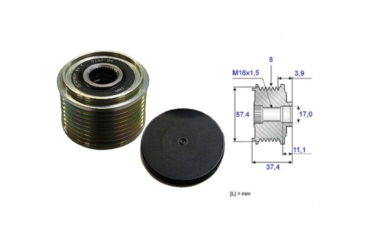 Polea Alternador Marcha Libre Mercedes Benz Omnibus O500 Rs/Rsd 01-25 Polea Alternador Marcha Libre Mercedes Benz Omnibus O500 Rs/Rsd 01-25