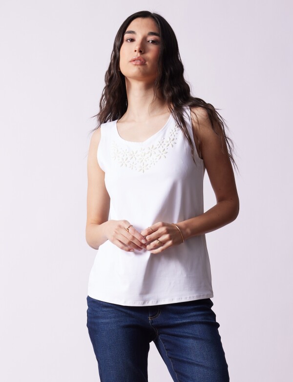 Blusa Aplique BLANCO