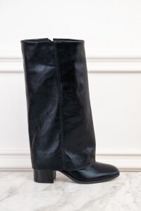 Bota Cuero Negro