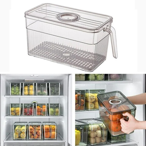 Recipiente organizador de alimentos c/agarre y tapa Recipiente Organizador De Alimentos C/agarre y tapa