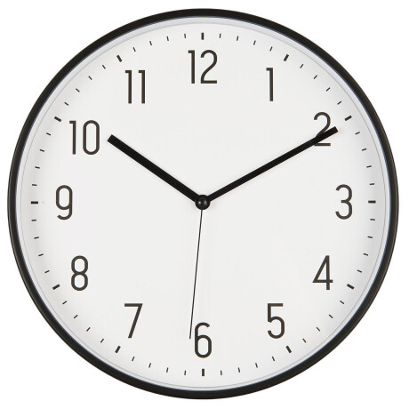 RELOJ PARED NEGRO PLÁSTICO 9708-24