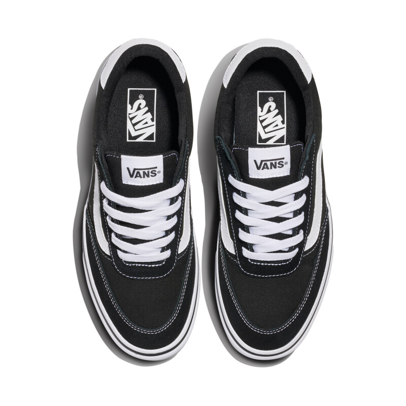 Championes Vans Brooklyn LS de Hombre - VN000D7QBA21 Negro-blanco