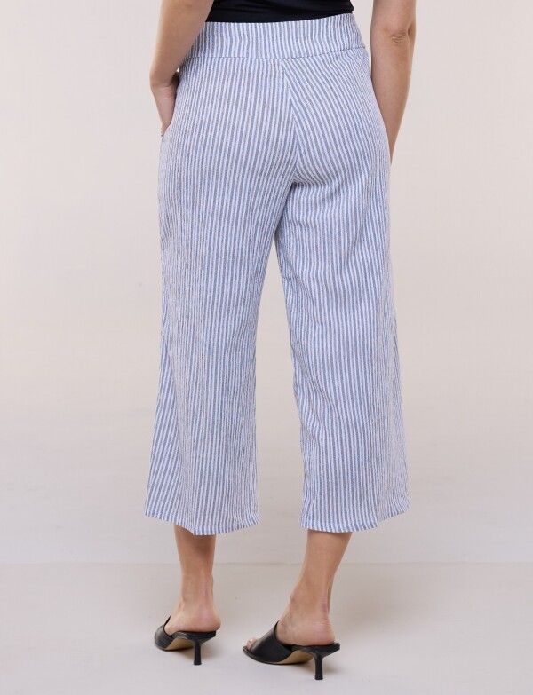 Pantalon Crop Lineas BLANCO/NEGRO