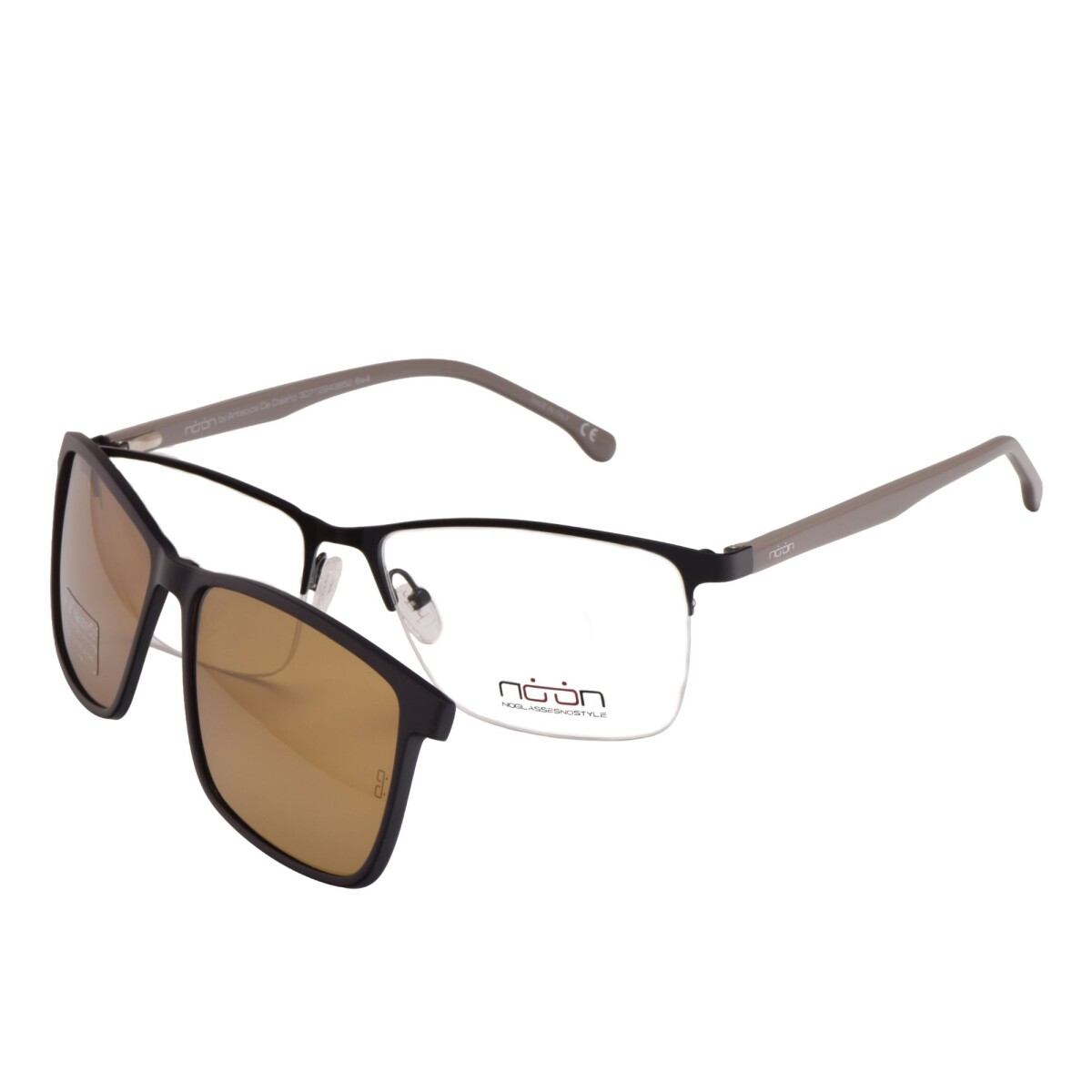 Noon M02 nero grigio Clip-On 