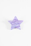 Broche acrílico estrella violeta