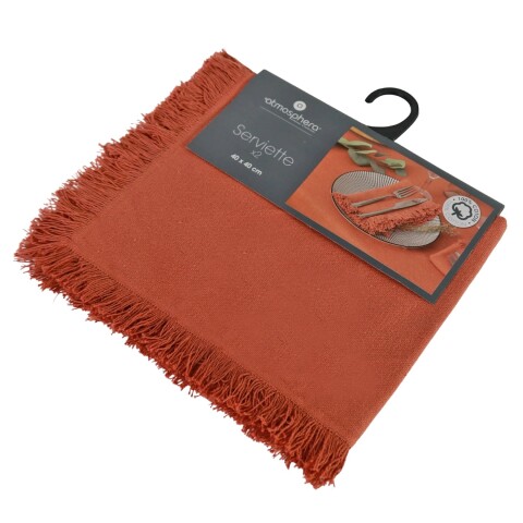 SERVILLETA DE TELA TERRACOTA 2PZAS 40X40CM Unica