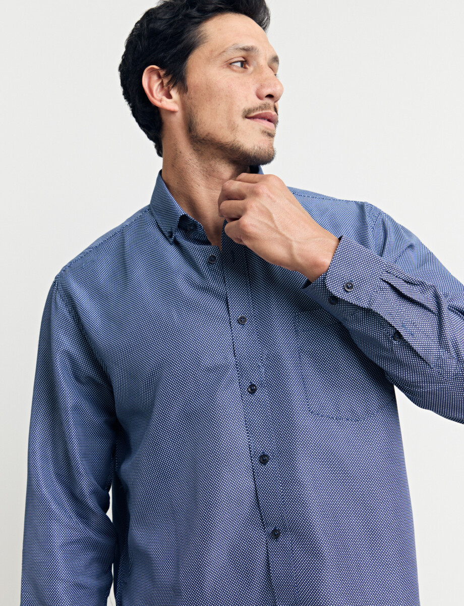 012666 CAMISA HARRINGTON LABEL Azul Osc/bla