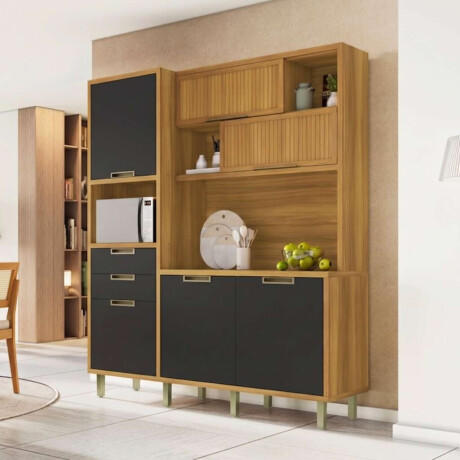 Mueble de Cocina Modular IMPERATRIZ Marron/Gris Oscuro