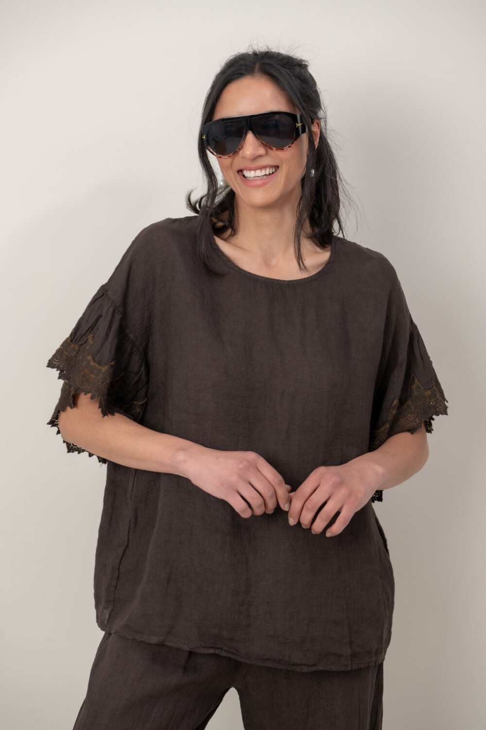 BLUSA CHANTAL Chocolate