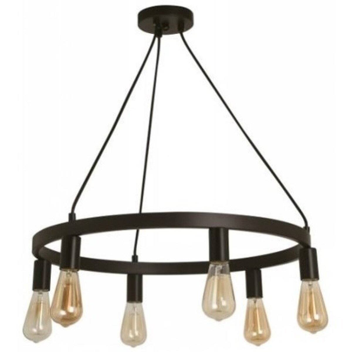 COLGANTE 6L CASTILLO NEGRO E27 