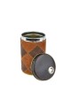 Yerbera c/ detalle pecari rombo puzzle Marron