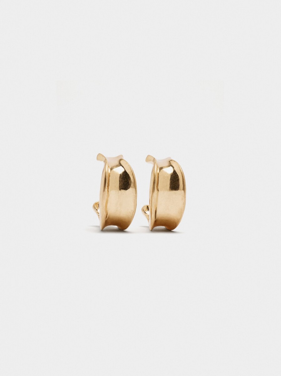 Aros Abiertos Con Bordes - dorado 