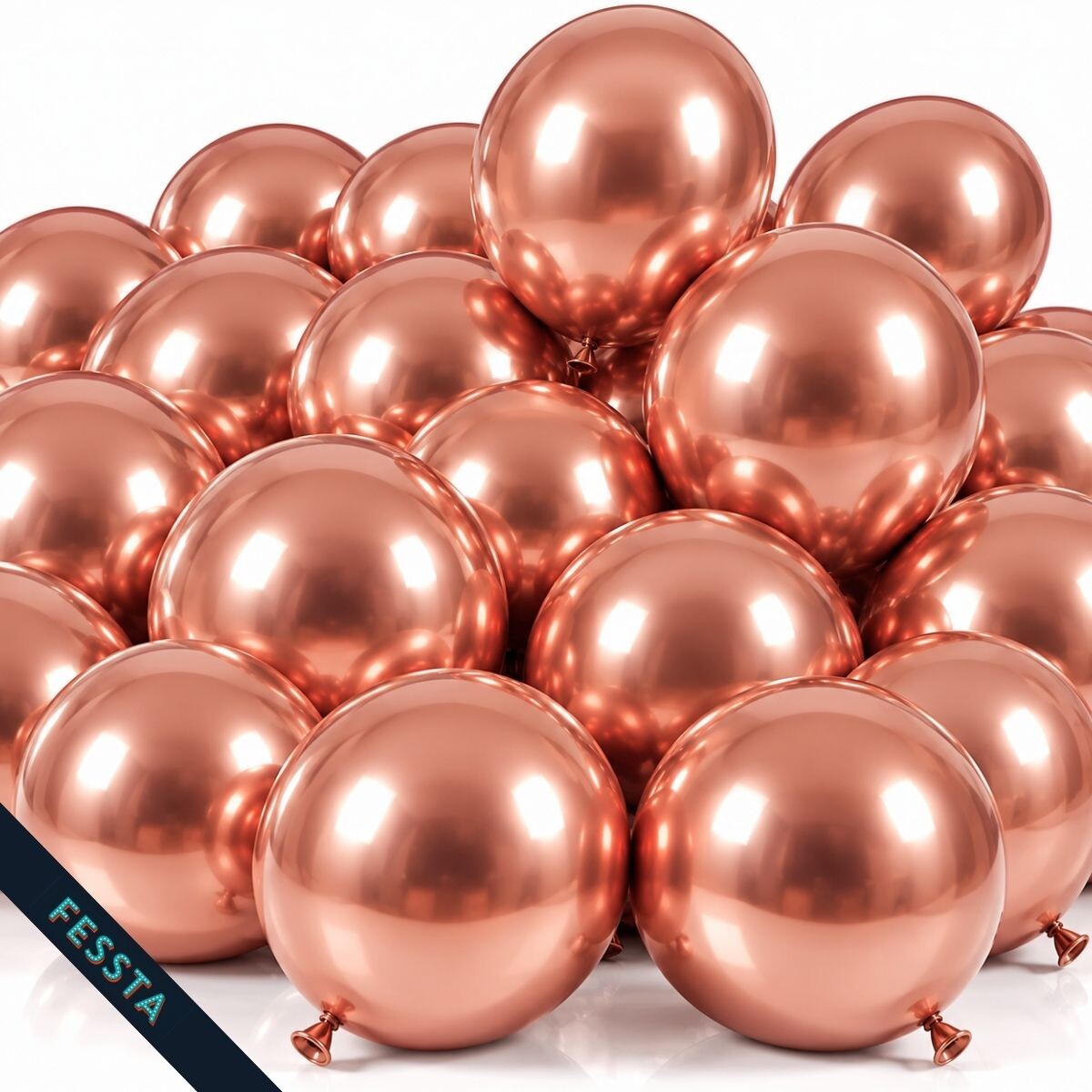 Globos Cromado X 50 Und / R12 - Rosa Oro 