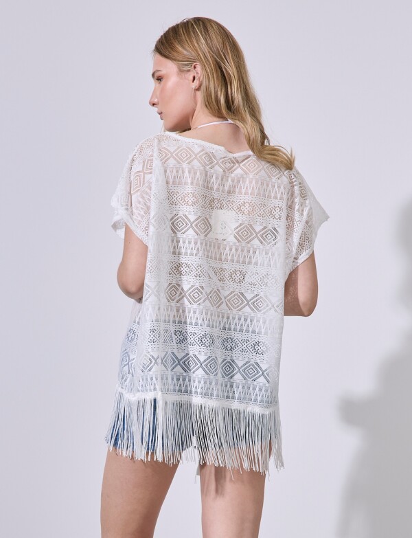 Kaftan Calado BLANCO