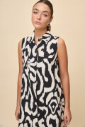 VESTIDO LITA PRINTED Negro/Blanco