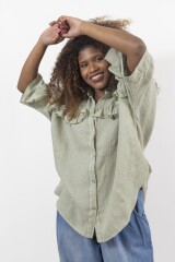 CAMISA LINO VOLADOS ALBA VERDE