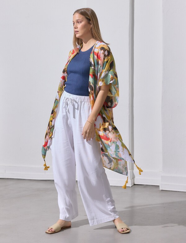 Kimono Printed MULTI/VERDE