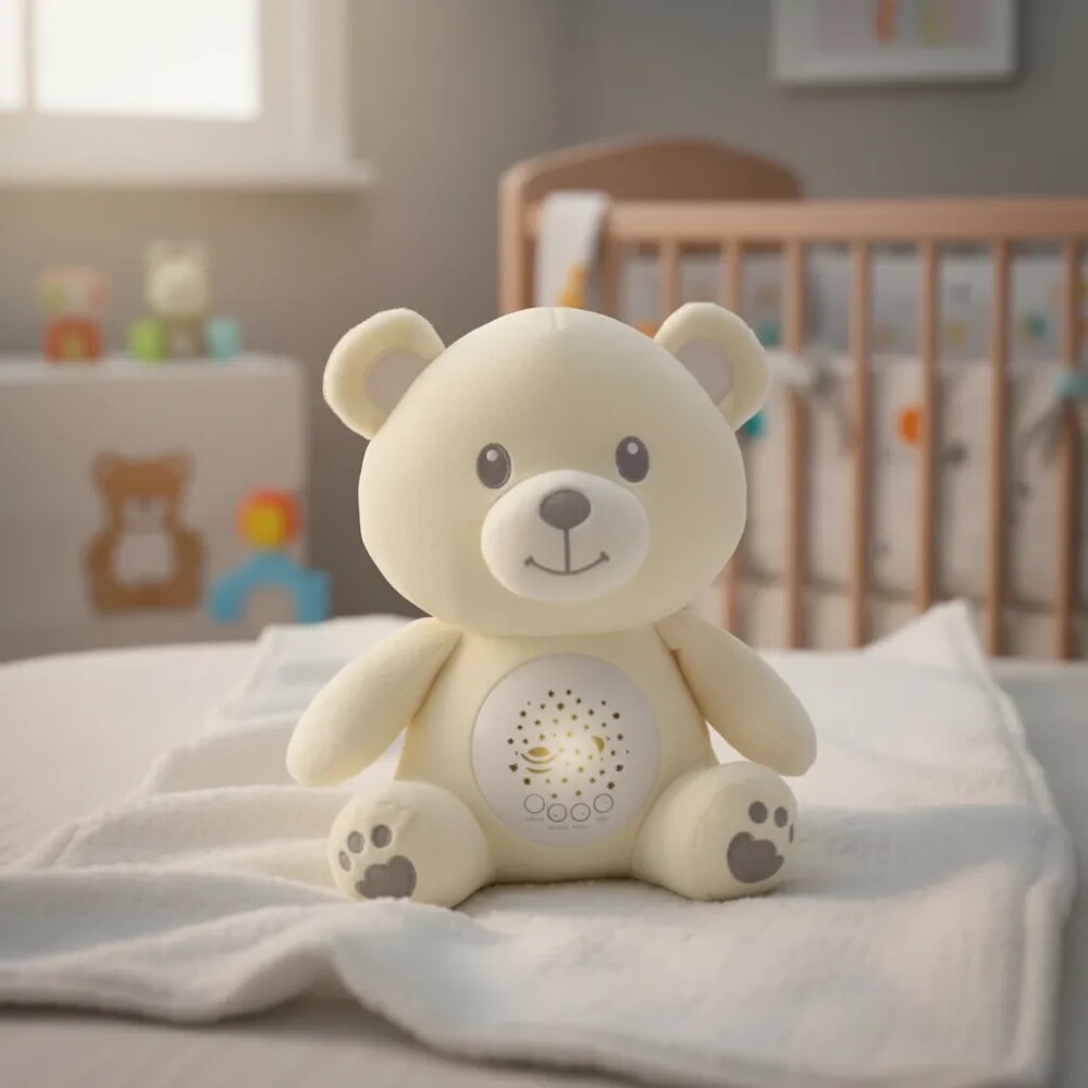 Cunero Proyección Con Luz Y Sonido Osito