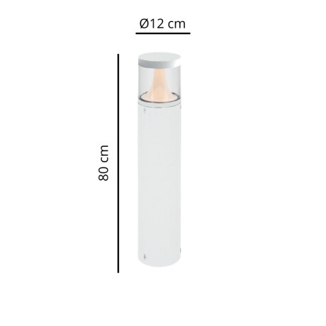 BOLARDO KANE 80 CM Luminaria Bolardo Exterior 9W Kane 80cm Blanco