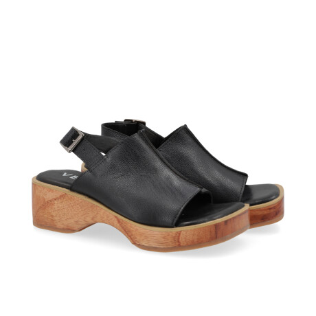 SANDALIAS VENET - CUERO NORA NEGRO