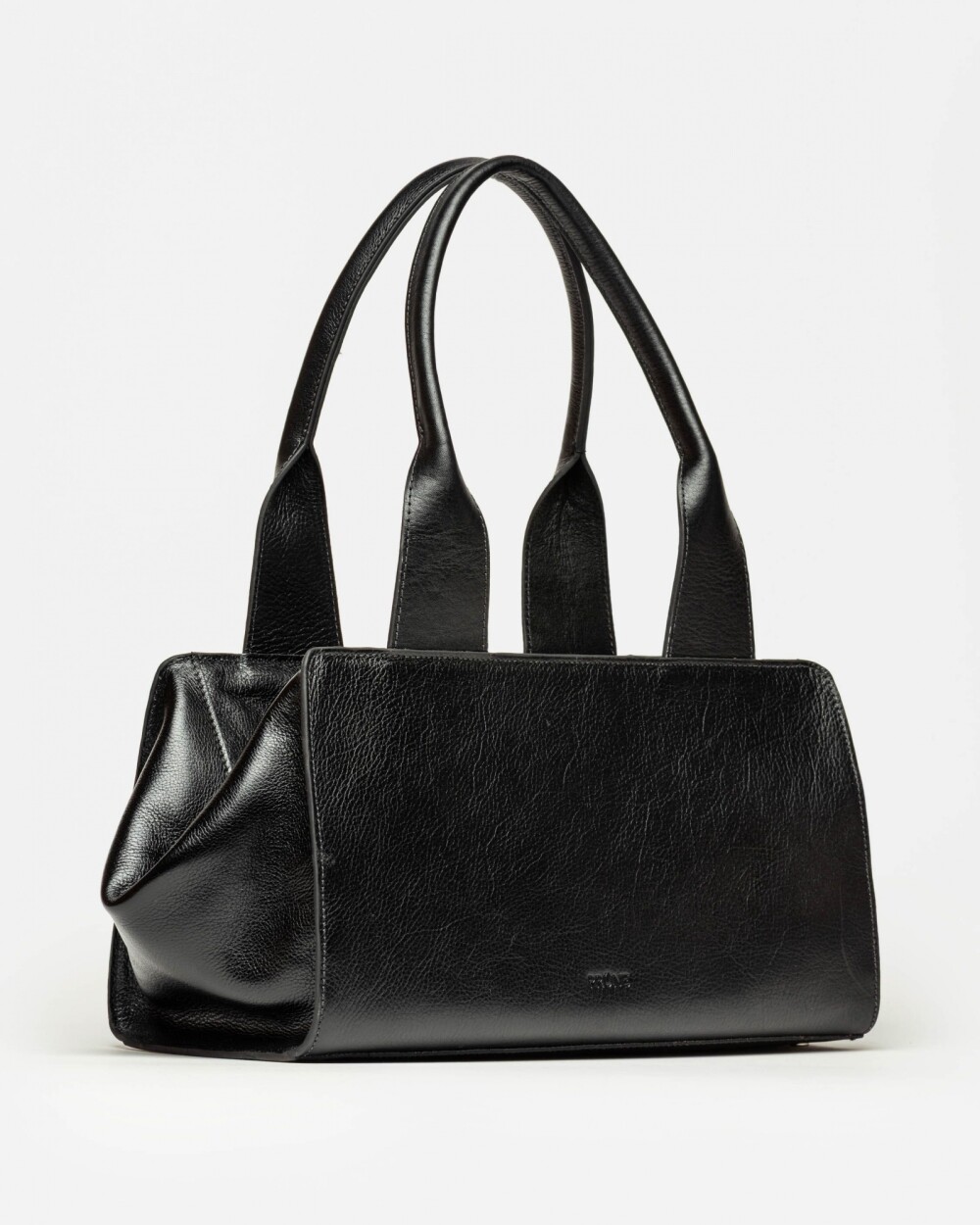Bolso Mila en cuero liso Negro