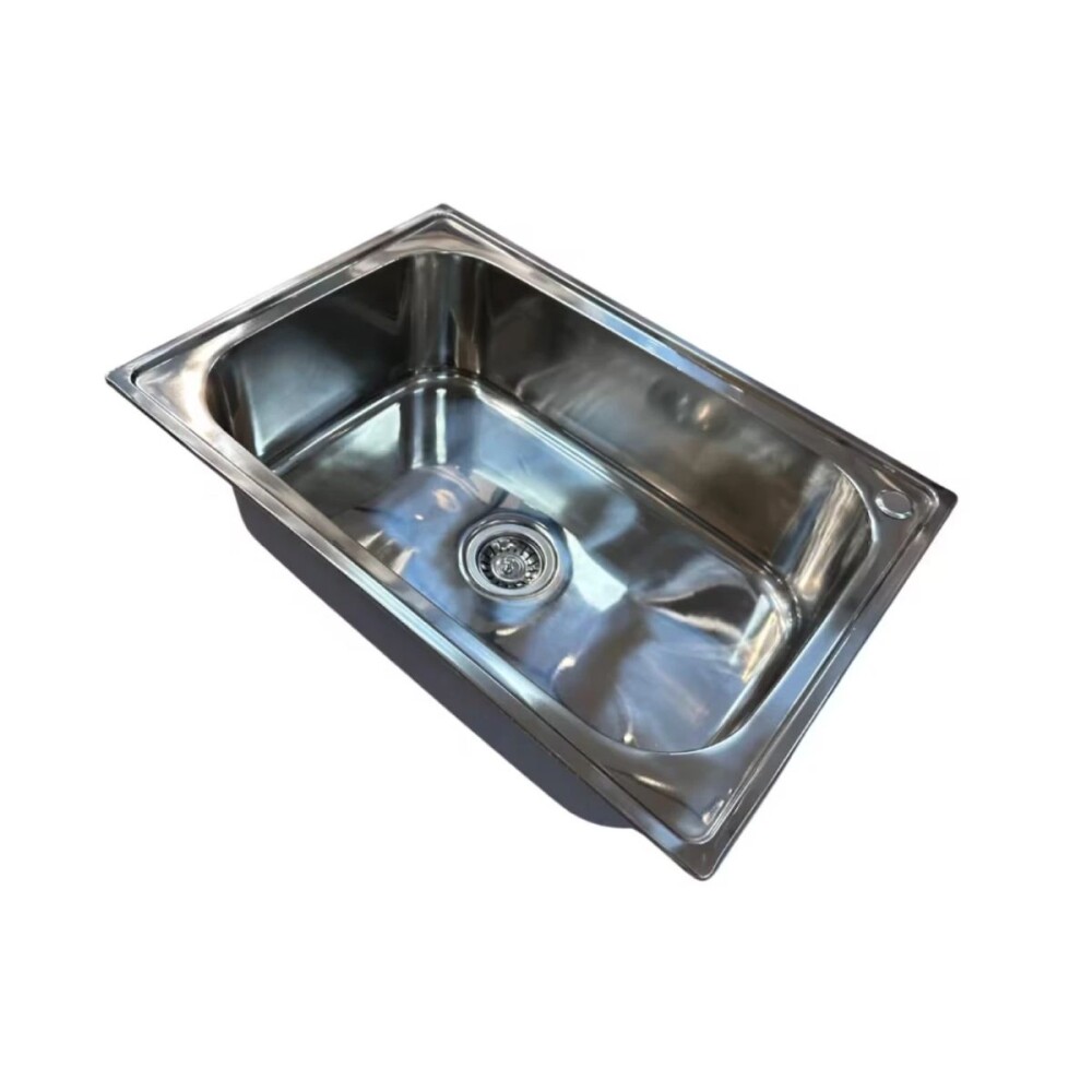 Pileta de cocina simple acero 73x50x22 cm Pileta De Cocina Simple Acero 73x50x22 Cm