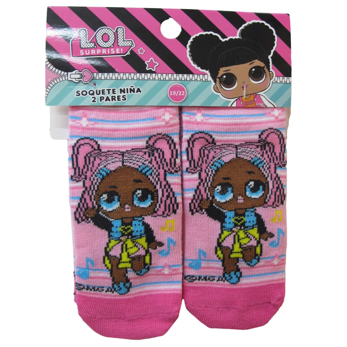 Medias Infantiles Disney x2 LOL Surprise - Rosa - Fucsia 