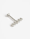 Bijouterie Vs Strass Piercing Barra Con Strass - Plateado