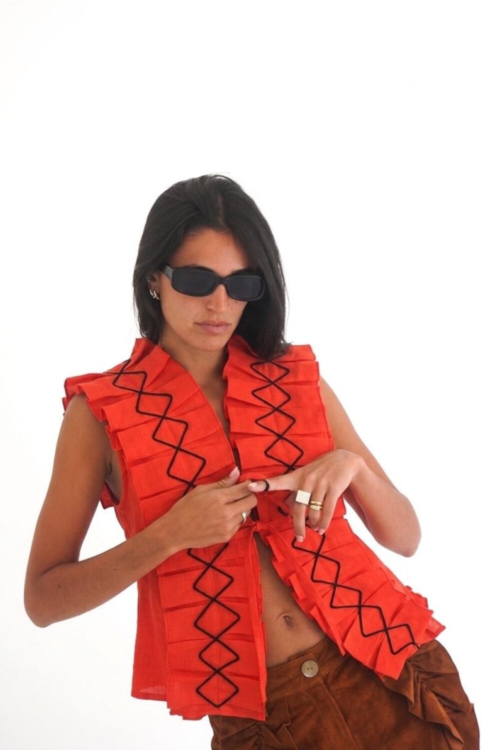 Dancing Queen top Rojo