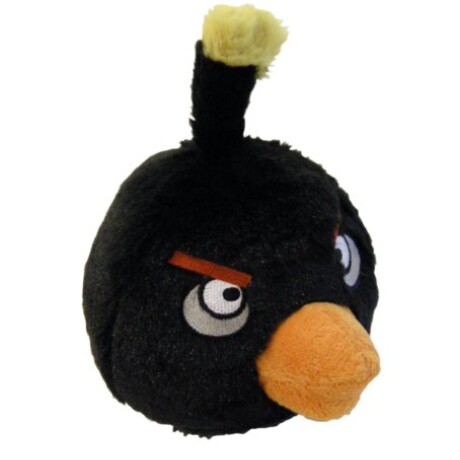Angry Birds Peluches 10cm C/Sonido - Negro Angry Birds Peluches 10cm C/Sonido - Negro