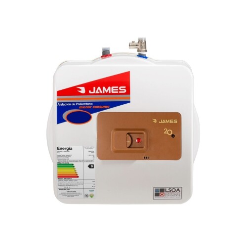 Calefón Termotanque 20 L - Modelo de Cobre Prisma (con Salida Superior) - James Calefón Termotanque 20 L - Modelo de Cobre Prisma (con Salida Superior) - James