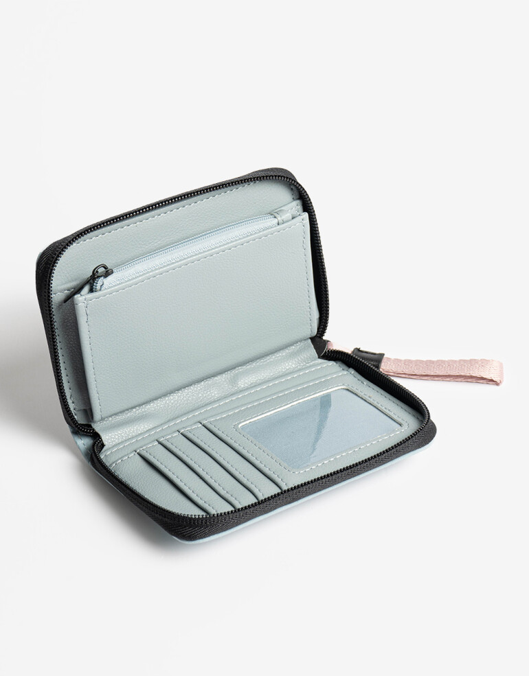 Billetera Zip Round Acqua Claro