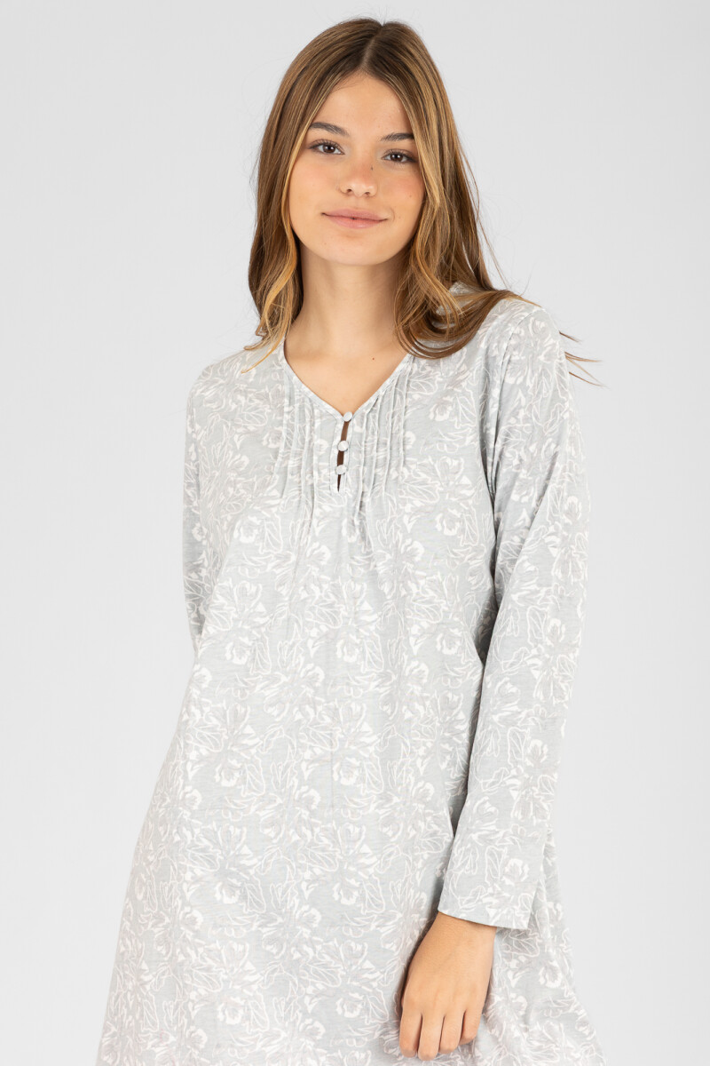 camison cuello v Gris