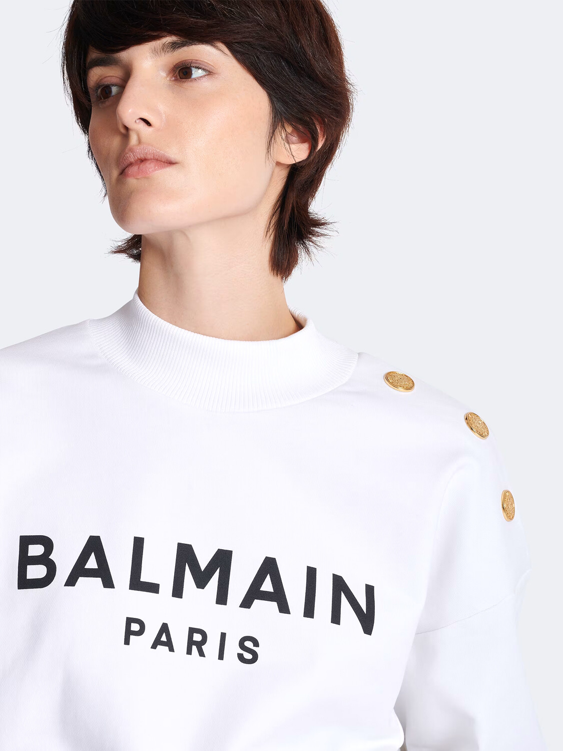 BALMAIN - SWEATSHIRT ESTAMPADO PARIS Negro