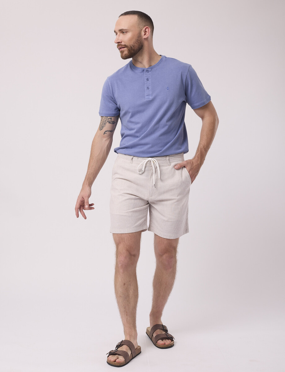 T-shirt m/c sobreteñida azul