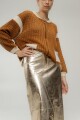 Falda Tanta Metallic Long Champagne