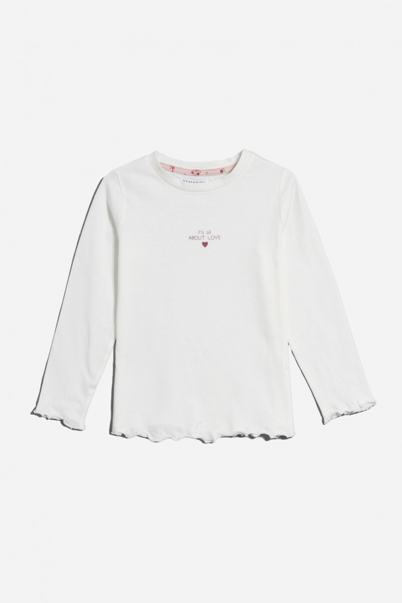 Remera manga larga - Blanco 