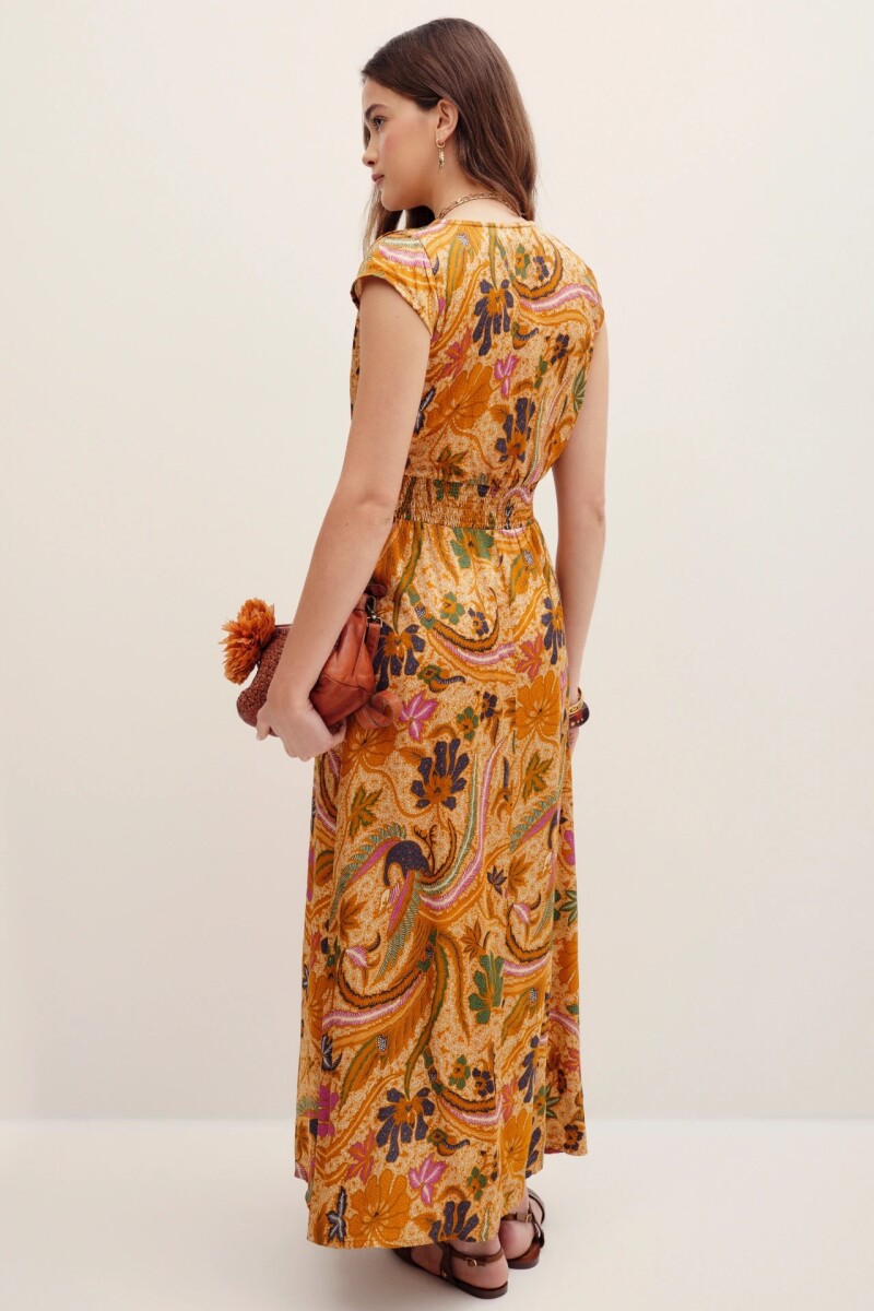 VESTIDO BUTTERFLY BALI Mostaza